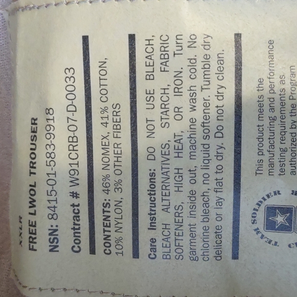 Massif | Rare Size! U.S. Army Multicam F.R.E.E. Massiff LWOL Pants XXLR NWT - Picture 7 of 7